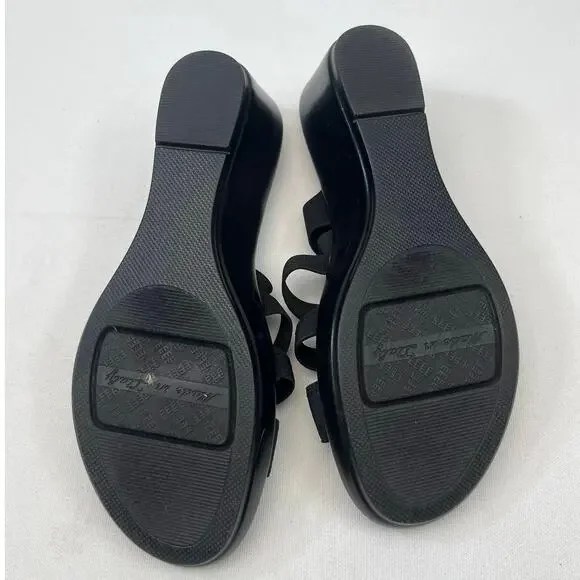 Italian Shoemakers Black Elastic Sandals Womens Size 8 - Picture 5 of 8